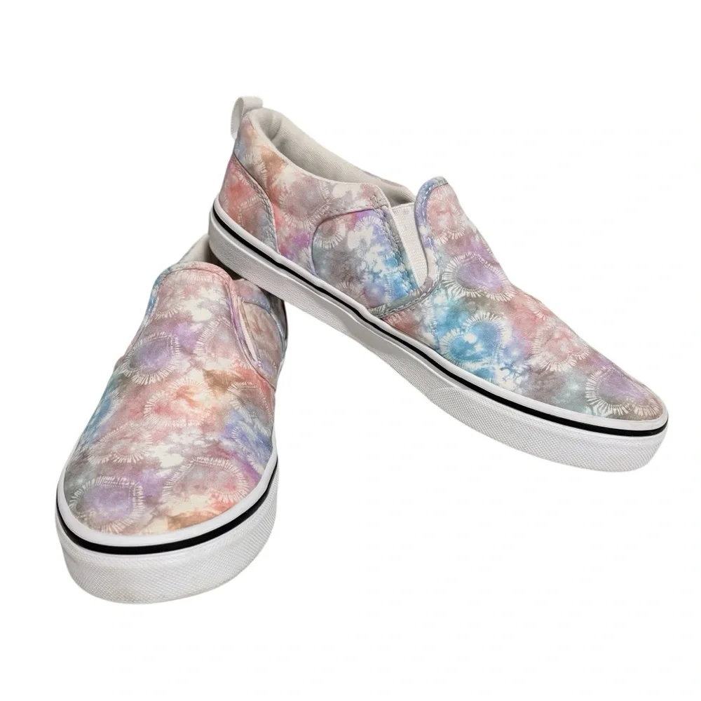 Vans Pastel Tie-Dye Slip-On Sneakers:  in fair to good‎ condition - Size 6 - S7